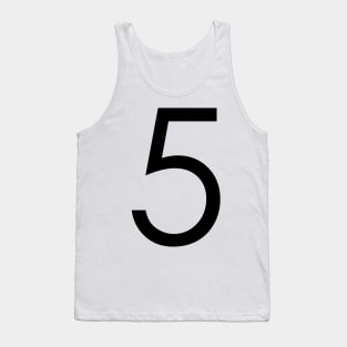 Simple Black Number #5 Five Tank Top